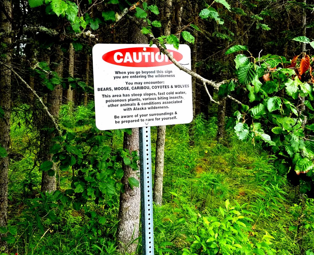 alaska caution sign