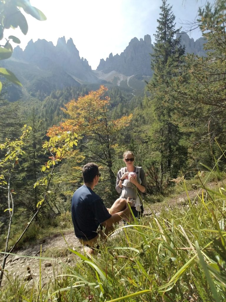 hiking in italy with a baby
